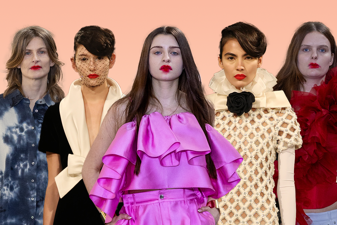 <p>Marques’Alemeida and Richard Quinn both showcased the powerful pout </p>